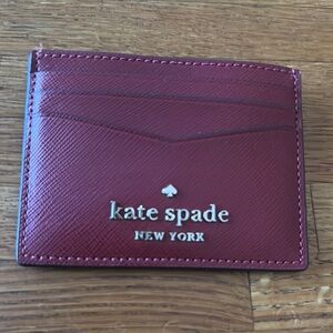 Kate Spade Burgundy Card Holder NWOT